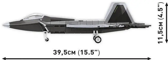 Alt view image 6 of 7 - COBI Armed Forces Lockheed F-22 Raptor Jet Plane, Silver, 695 Pieces