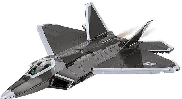 Alt view image 2 of 7 - COBI Armed Forces Lockheed F-22 Raptor Jet Plane, Silver, 695 Pieces