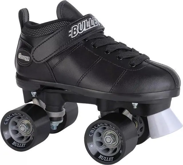 Main image of Chicago Unisex Bullet Speed Regular Roller Skate Lace-Up - Black, Size 8