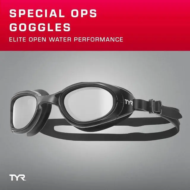 Alt view image 2 of 5 - TYR Unisex Special Ops 2.0 Anti-Fog Mirrored Swim Goggles, UV Protection, Black