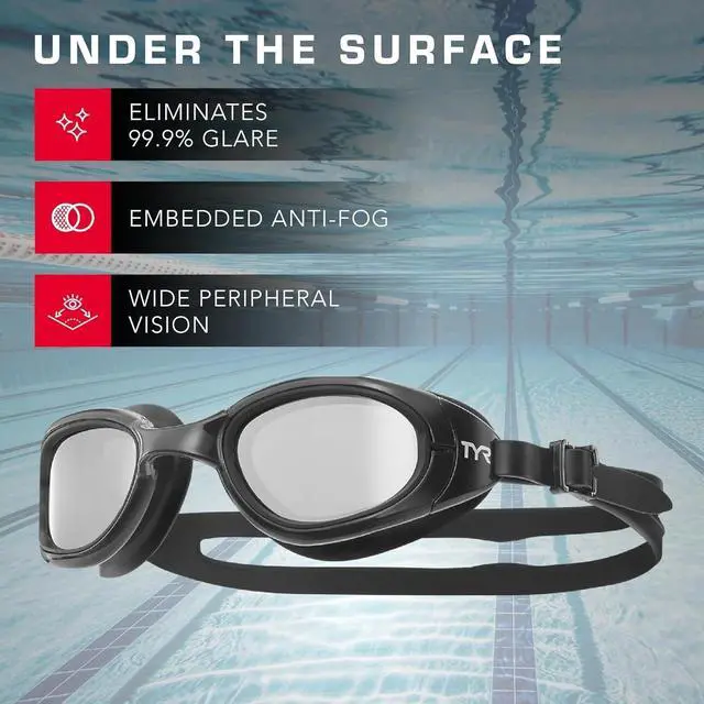 Alt view image 3 of 5 - TYR Unisex Special Ops 2.0 Anti-Fog Mirrored Swim Goggles, UV Protection, White