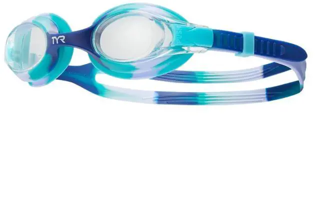 Main image of TYR Kid's Anti-Fog Swimple Tie Dye Youth Swimming Goggles, One Size, Blue