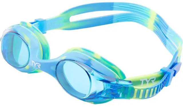 Alt view image 3 of 4 - TYR Kid's Anti-Fog Swimple Tie Dye Youth Swimming Goggles, One Size, Blue/Green