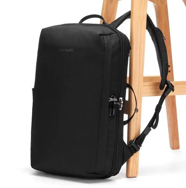 Alt view image 3 of 7 - Pacsafe Unisex Metrosafe X Anti Theft 16-inch Laptop Backpack, 18-Litres, Black