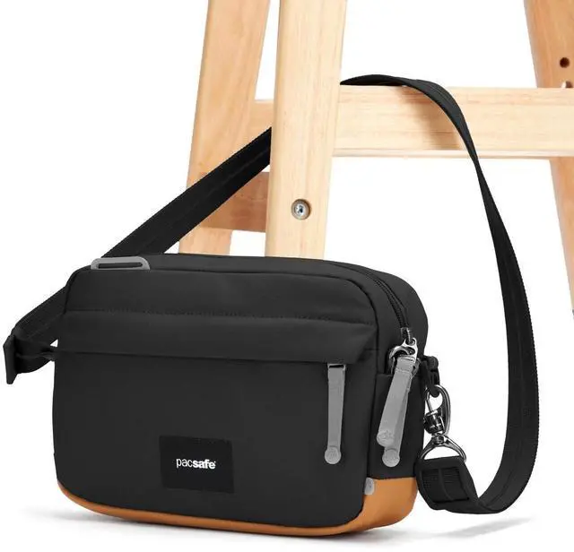 Alt view image 4 of 7 - Pacsafe Women's Go Anti-Theft Adjustable Crossbody HandBag with Strap, Jet Black