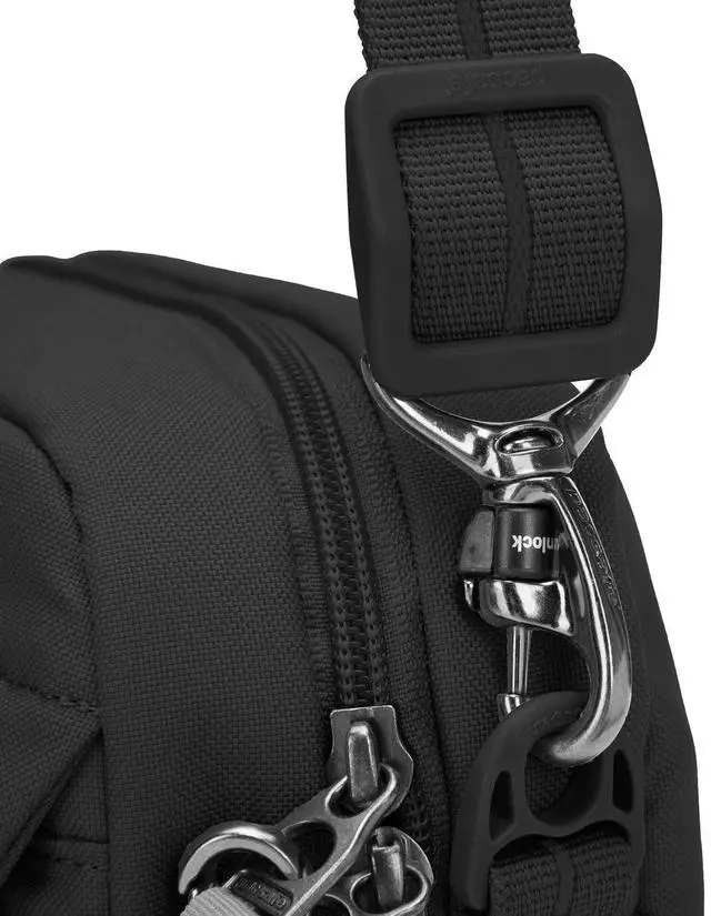 Alt view image 6 of 7 - Pacsafe Women's Go Anti-Theft Adjustable Crossbody HandBag with Strap, Jet Black