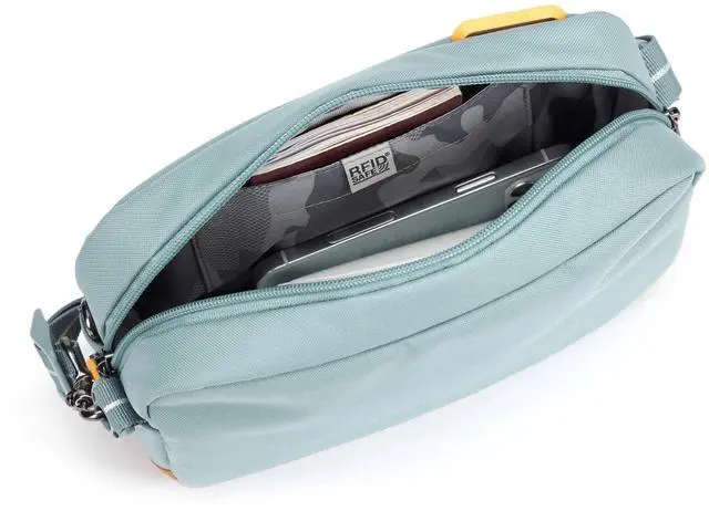 Alt view image 4 of 6 - Pacsafe Women's Go Anti-Theft Adjustable Crossbody HandBag, Fresh Mint