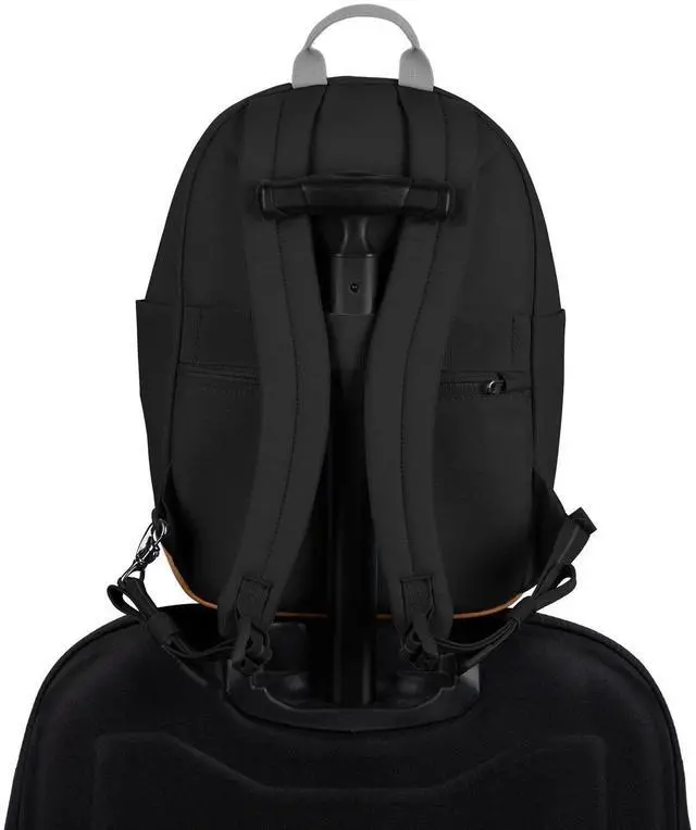 Alt view image 5 of 7 - Pacsafe Unisex Go Anti-Theft Adjustable 13" Laptop Backpack, 15L, Jet Black