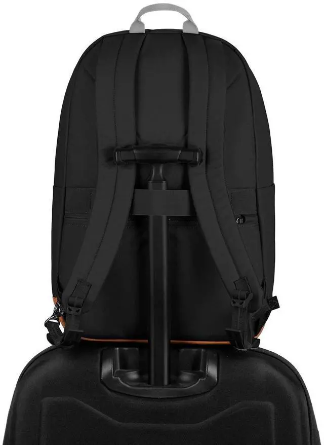 Alt view image 4 of 7 - Pacsafe Unisex Go Anti-Theft Adjustable 15" Laptop Backpack, 25L, Jet Black
