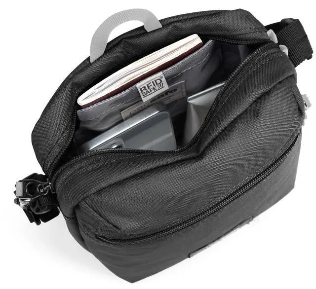 Alt view image 5 of 7 - Pacsafe Unisex Go Anti-Theft Adjustable Festival Crossbody Bag, Jet Black