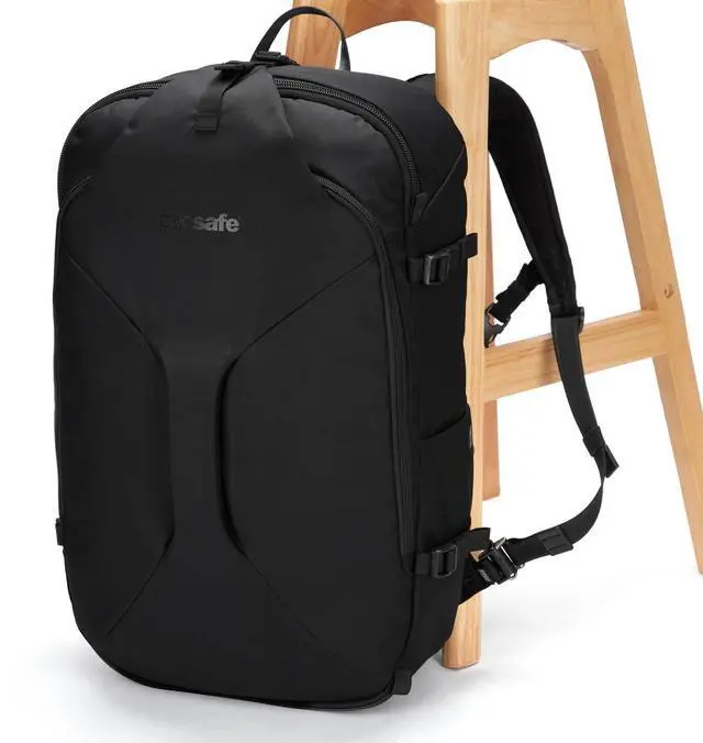Alt view image 3 of 7 - Pacsafe Unisex EXP45 Anti-Theft Carry-On Travel Backpack, 45-Liter, Black