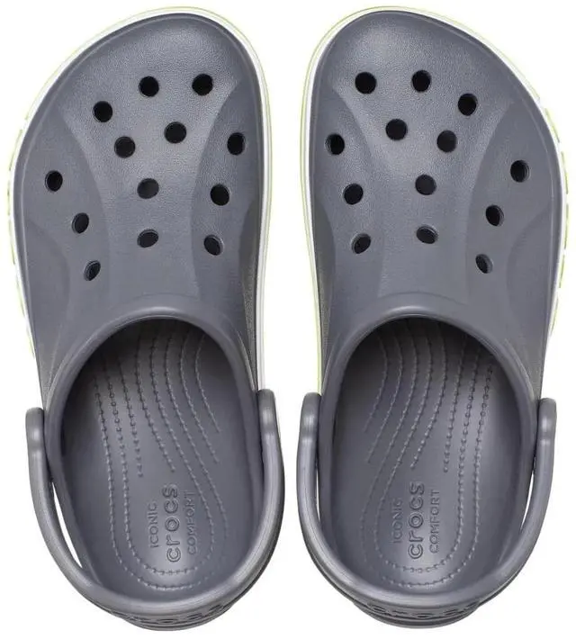 Alt view image 2 of 4 - Crocs Unisex Classic Graphic Bayaband Comfortable Clog,Slate Grey/Lime Punch, M5W7