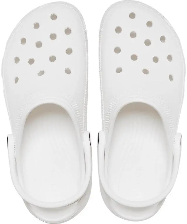 Alt view image 3 of 5 - Crocs Unisex Classic Platform Fit & Comfortable Clog - White, Size W11