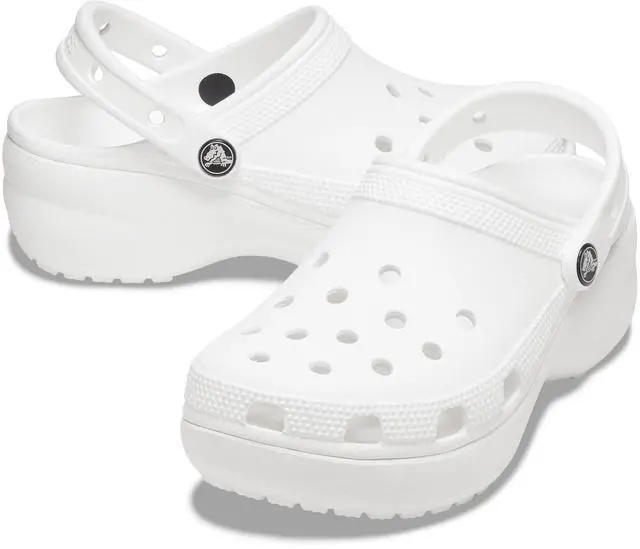 Alt view image 2 of 5 - Crocs Unisex Classic Platform Fit & Comfortable Clog - White, Size W11