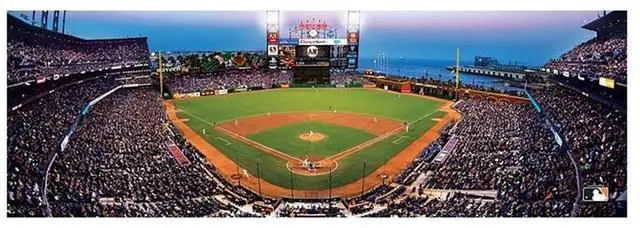 Alt view image 3 of 4 - Masterpieces San Francisco Giants 1000pc Panoramic Jigsaw Puzzle, Age 13+