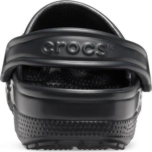 Alt view image 3 of 5 - Crocs Unisex Classic Comfort Lightweight Casual Clogs, Black, 8 US Women / 6 US Men