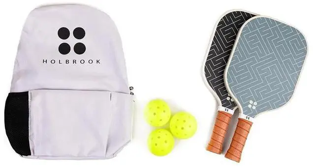 Alt view image 5 of 5 - Holbrook Rove 2 Pickleball Paddles Set with Pickleball Balls and Backpack