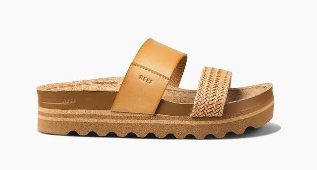 Alt view image 2 of 7 - REEF Women's Cushion Vista Hi Platform Regular Sandal, Natural Braid Size 10M
