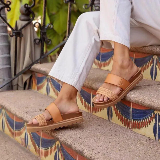 Alt view image 3 of 7 - REEF Women's Cushion Vista Hi Platform Regular Sandal, Natural Braid Size 10M