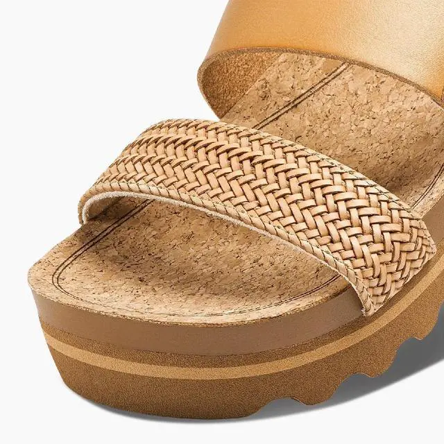 Alt view image 6 of 7 - REEF Women's Cushion Vista Hi Platform Regular Sandal, Natural Braid Size 10M