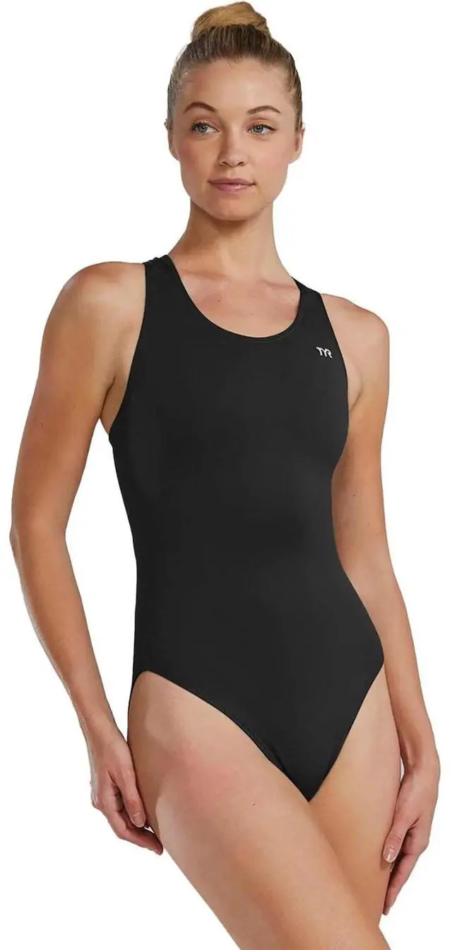 Alt view image 2 of 7 - TYR Women's Comfortable Durafast Elite Maxfit Swimsuit, Black, Size 30