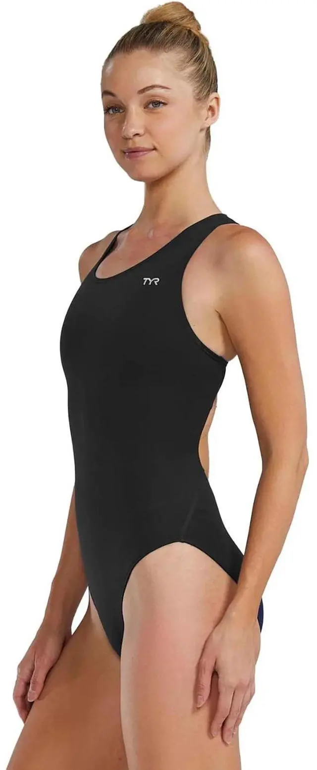 Alt view image 3 of 7 - TYR Women's Comfortable Durafast Elite Maxfit Swimsuit, Black, Size 36