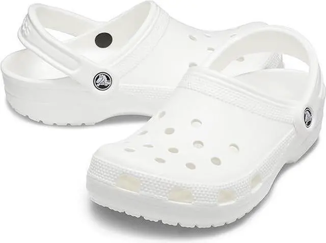 Alt view image 4 of 4 - Crocs Unisex Classic Comfort Lightweight Casual Clogs, White, M13/W15