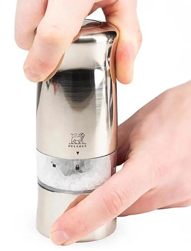 Alt view image 5 of 7 - Peugeot Zeli Electric Stainless Steel Salt and Pepper Mill Set, 5.5-Inch, Silver
