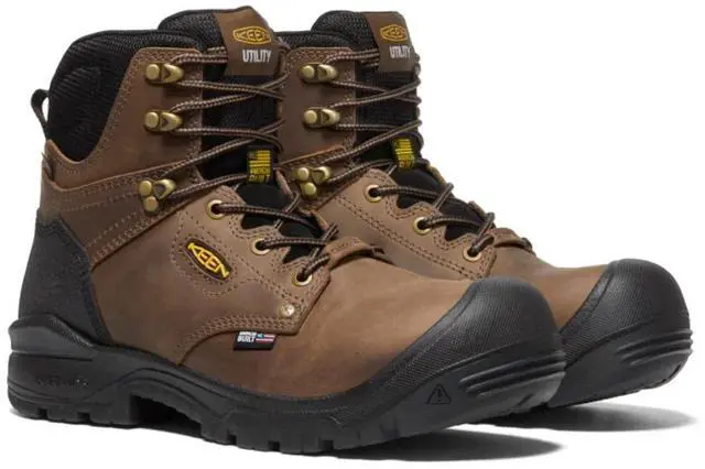 Alt view image 2 of 6 - KEEN Utility Men's Independence 8" Waterproof Work Boot, Dark Earth/Black, Size M 12