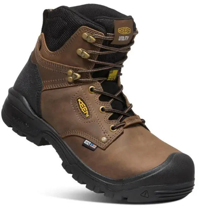 Alt view image 3 of 6 - KEEN Utility Men's Independence 8" Waterproof Work Boot, Dark Earth/Black, Size M 12