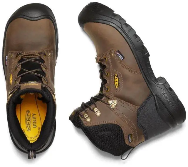 Alt view image 4 of 6 - KEEN Utility Men's Independence 8" Waterproof Work Boot, Dark Earth/Black, Size M 12