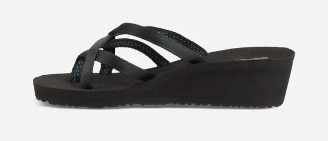 Alt view image 2 of 5 - Teva Women's Mush Mandalyn Wedge Ola 2 Flip-Flop Regular Sandal, Black, Size 8