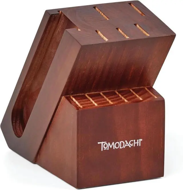 Alt view image 3 of 5 - Hampton Forge Raintree Copper 13 Piece Cutlery Knife Set with Block, Brown/Wood