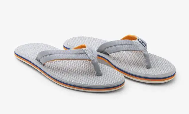 Main image of Hari Mari Men's Dunes Boat Safe Waterproof Flip Flops, Light Gray, Size 10