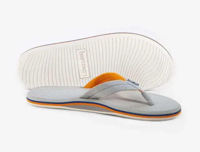 Alt view image 5 of 6 - Hari Mari Men's Dunes Boat Safe Waterproof Flip Flops, Light Gray, Size 10
