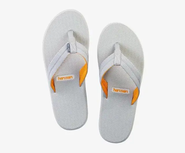 Alt view image 4 of 6 - Hari Mari Men's Dunes Boat Safe Waterproof Flip Flops, Light Gray, Size 10