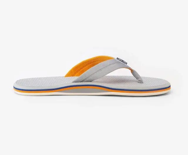 Alt view image 3 of 6 - Hari Mari Men's Dunes Boat Safe Waterproof Flip Flops, Light Gray, Size 10