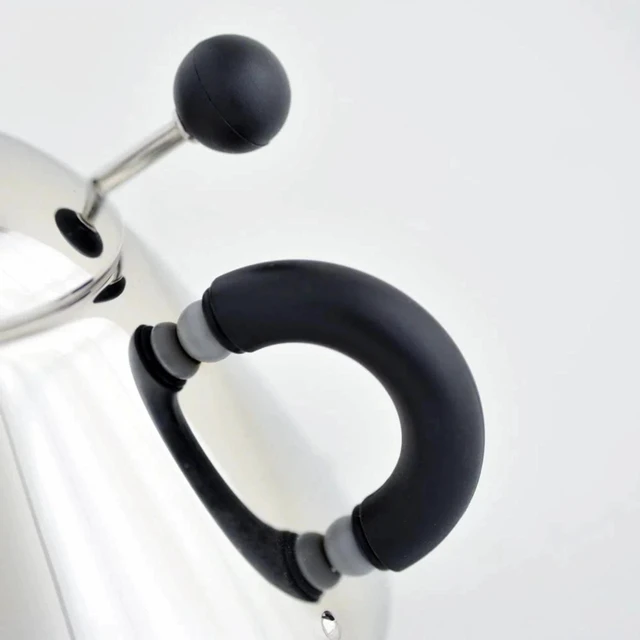 Alt view image 4 of 5 - Alessi Michael Graves Design Series Stainless Steel Sugar Bowl with Spoon, Black