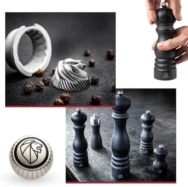 Alt view image 2 of 3 - Peugeot Paris u'select 7-Inch Pepper Mill Adjustable Grinder, Beachwood Graphite
