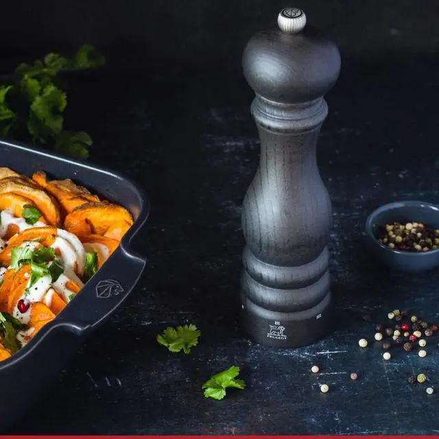 Alt view image 3 of 3 - Peugeot Paris u'select 7-Inch Pepper Mill Adjustable Grinder, Beachwood Graphite