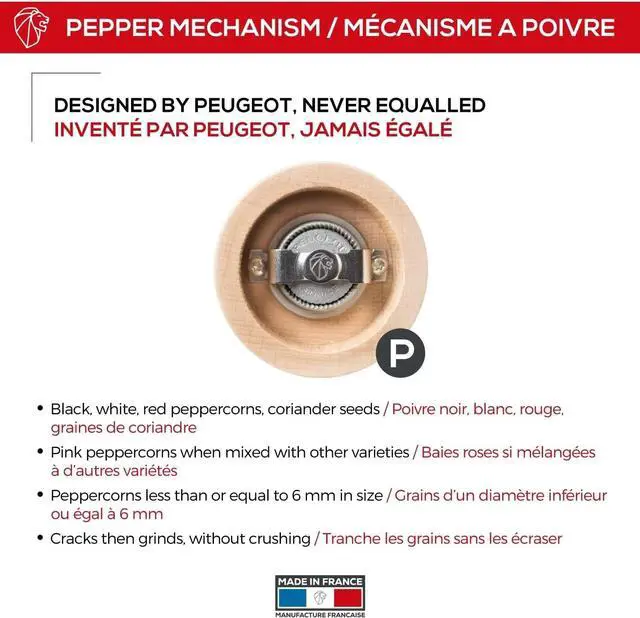 Alt view image 2 of 5 - Peugeot Paris U'Select Pepper Mill, 7-inch, Natural