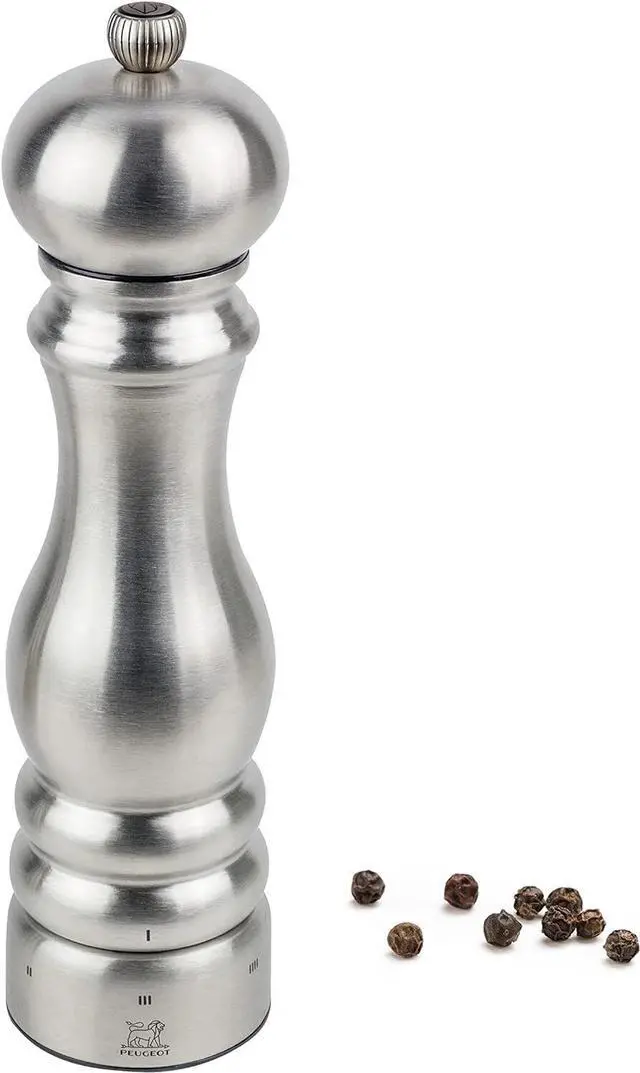 Main image of Peugeot 32494 Paris Chef u'Select Stainless Steel 22cm - 8 3/4"" Pepper Mill