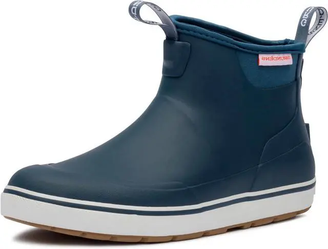 Main image of Grundens Mens DECK-BOSS Waterproof Slip-On Ankle Boot - Deep Water Blue, Size 12