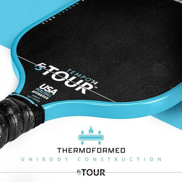 Alt view image 3 of 7 - Franklin Sports Carbon Fiber FS Tour Series Pro Pickleball Paddle, Blue