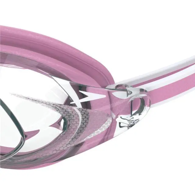 Alt view image 6 of 6 - Speedo Womens Vanquisher 3.0 Anti-Fog Swimming Goggles, Pink/Clear