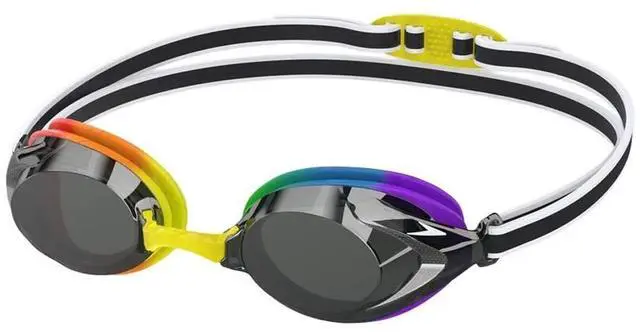 Main image of Speedo Womens Vanquisher 3.0 Mirror Anti-Fog Swimming Goggles, Rainbow