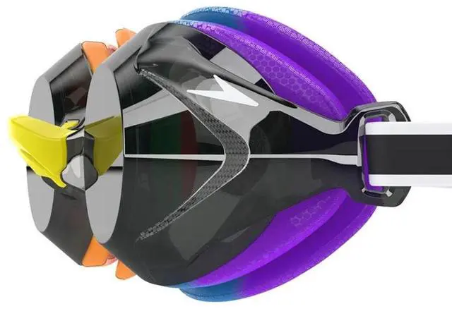 Alt view image 3 of 7 - Speedo Womens Vanquisher 3.0 Mirror Anti-Fog Swimming Goggles, Rainbow
