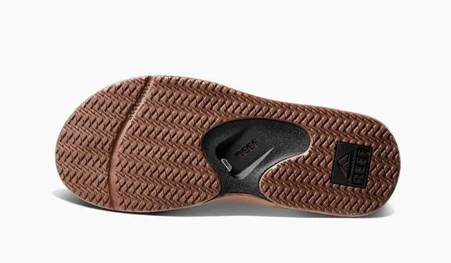 Alt view image 3 of 5 - REEF Men's Fanning Bottle Opener Flip Flop Regular Sandal - Black/Tan, Size 11