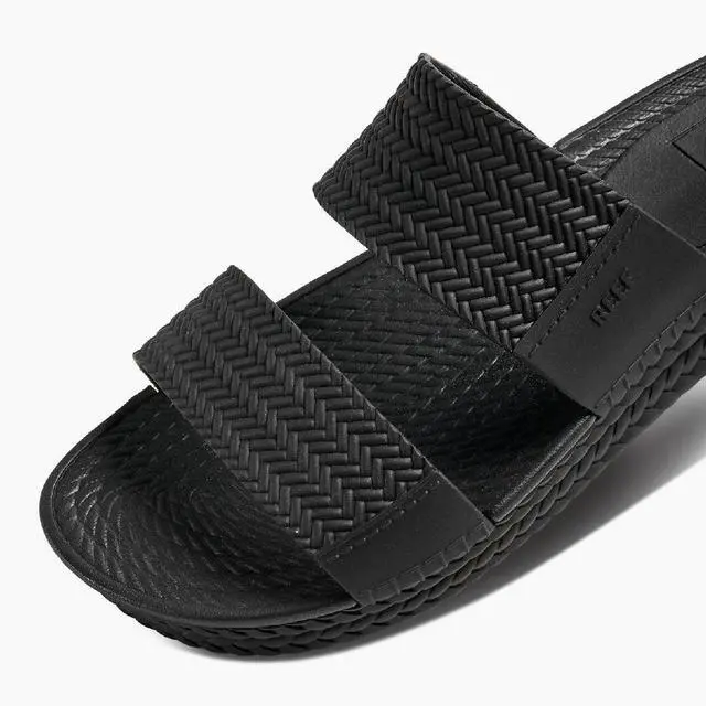 Alt view image 3 of 7 - REEF Women's Water Vista Slide Slip On Regular Sandal - Black, Size 8