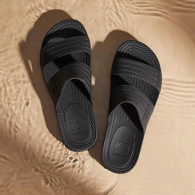 Alt view image 4 of 7 - REEF Women's Water Vista Slide Slip On Regular Sandal - Black, Size 9
